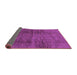 Sideview of Abstract Purple Modern Rug, abs186pur