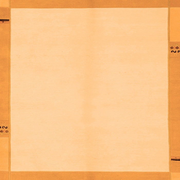 Square Machine Washable Solid Orange Modern Area Rugs, wshabs1870org