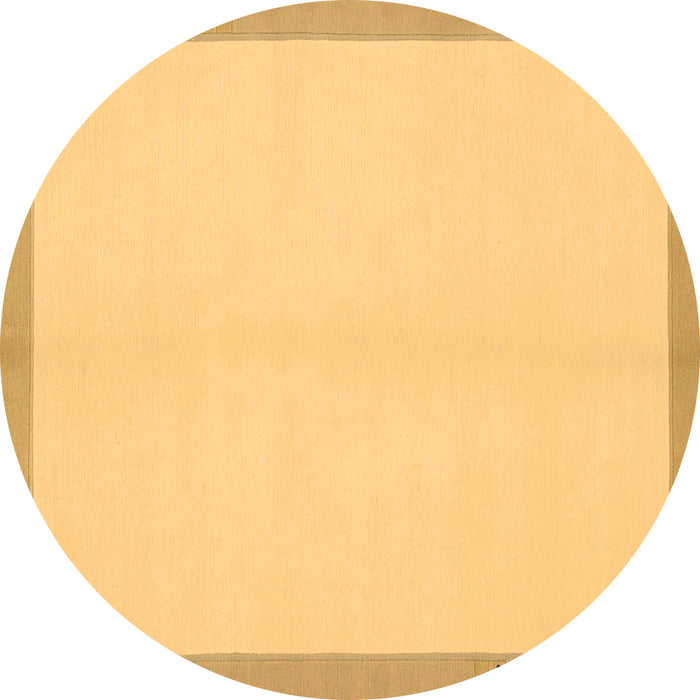 Round Solid Brown Modern Rug, abs1870brn