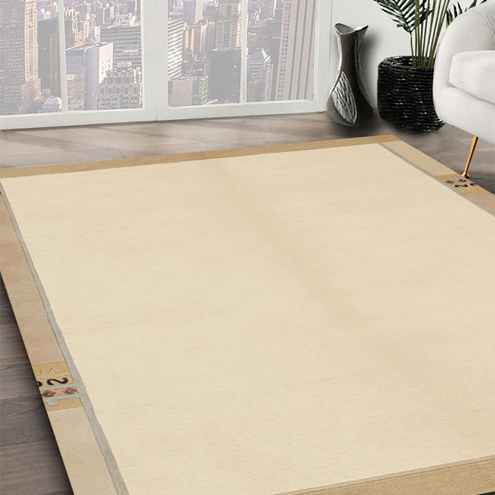 Machine Washable Abstract Yellow Rug in a Family Room, wshabs1870