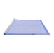 Sideview of Machine Washable Solid Blue Modern Rug, wshabs1870blu