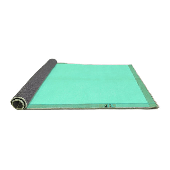 Sideview of Solid Turquoise Modern Rug, abs1870turq