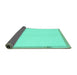 Sideview of Solid Turquoise Modern Rug, abs1870turq