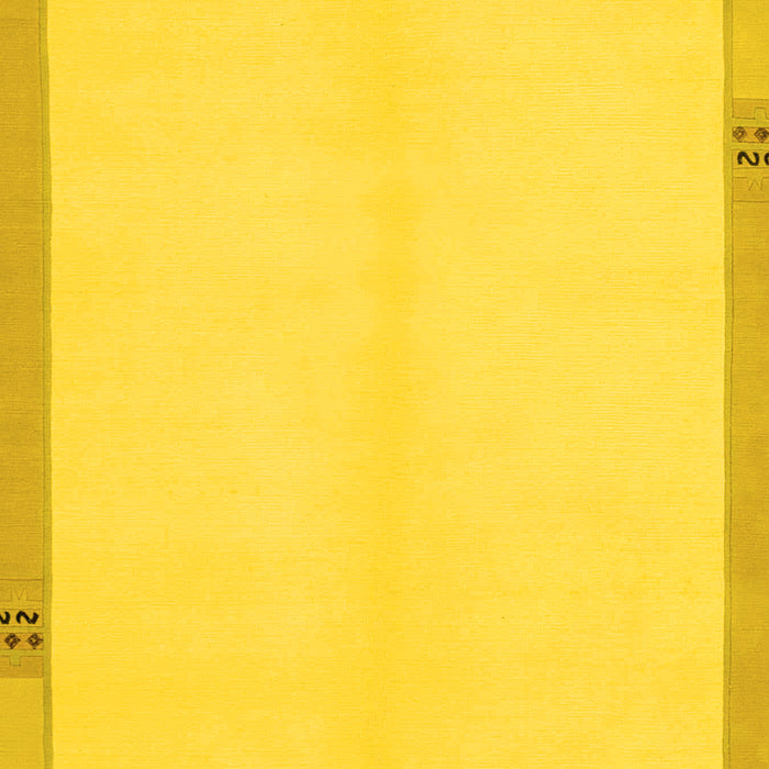 Machine Washable Solid Yellow Modern Rug, wshabs1870yw