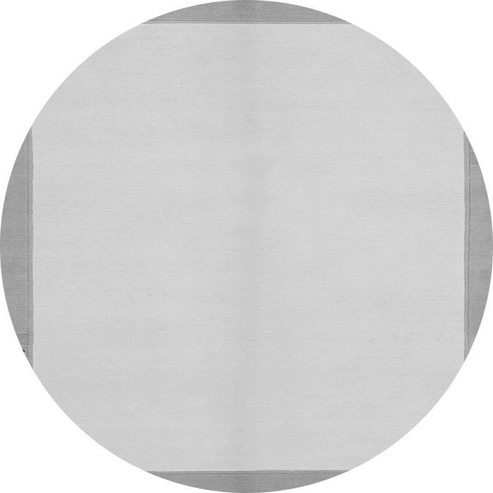 Round Solid Gray Modern Rug, abs1870gry