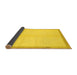 Sideview of Solid Yellow Modern Rug, abs1870yw