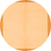 Round Solid Orange Modern Rug, abs1870org