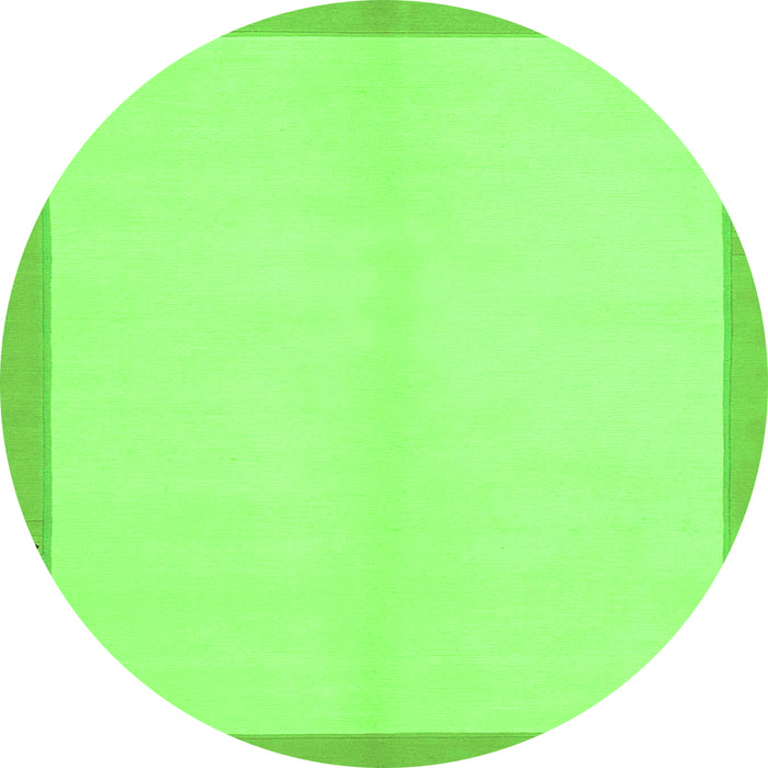 Round Solid Green Modern Rug, abs1870grn