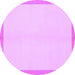 Round Solid Purple Modern Rug, abs1870pur