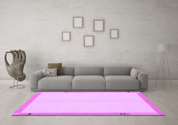 Machine Washable Solid Purple Modern Area Rugs in a Living Room, wshabs1870pur
