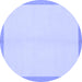 Round Solid Blue Modern Rug, abs1870blu