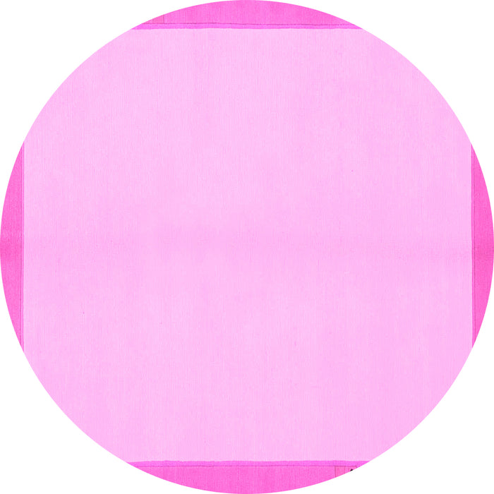 Round Solid Pink Modern Rug, abs1870pnk