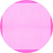 Round Solid Pink Modern Rug, abs1870pnk