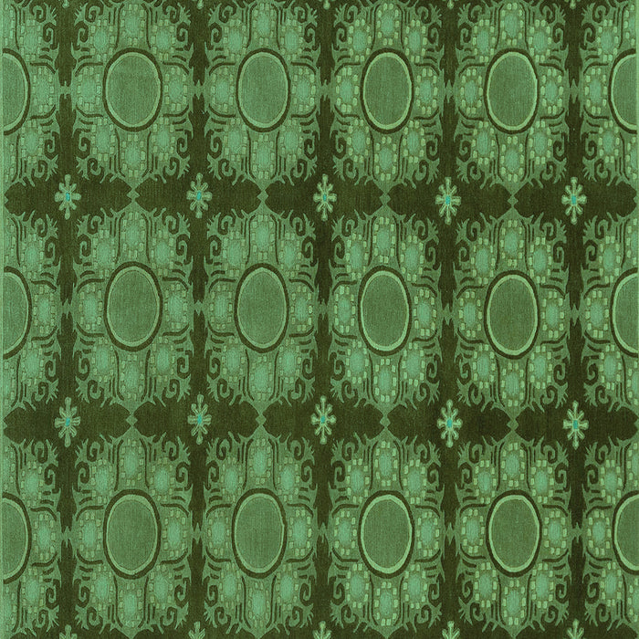 Square Abstract Turquoise Modern Rug, abs1871turq