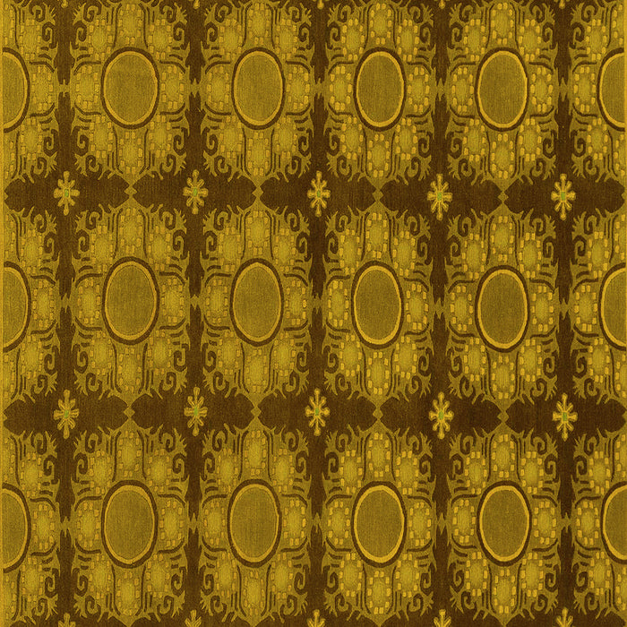Square Abstract Yellow Modern Rug, abs1871yw