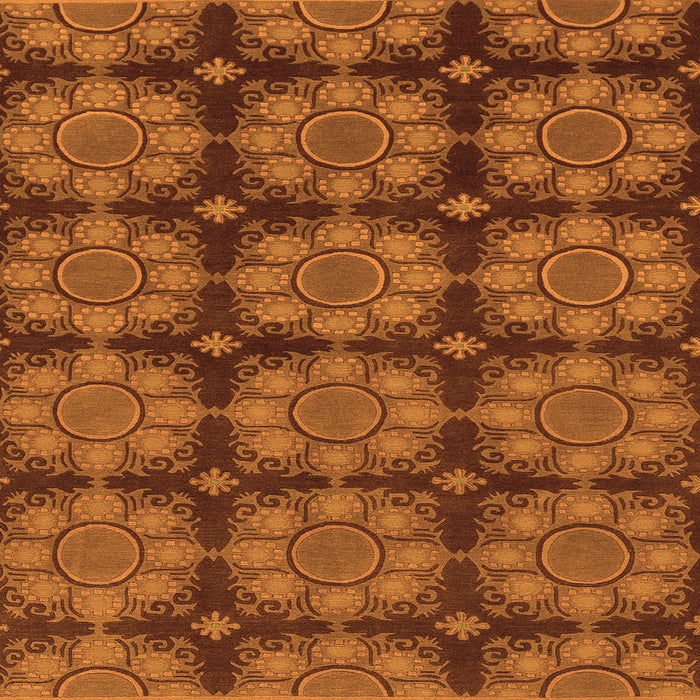 Square Machine Washable Abstract Orange Modern Area Rugs, wshabs1871org