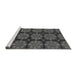 Sideview of Machine Washable Abstract Gray Modern Rug, wshabs1871gry