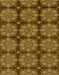 Machine Washable Abstract Dark Golden Brown Rug, wshabs1871