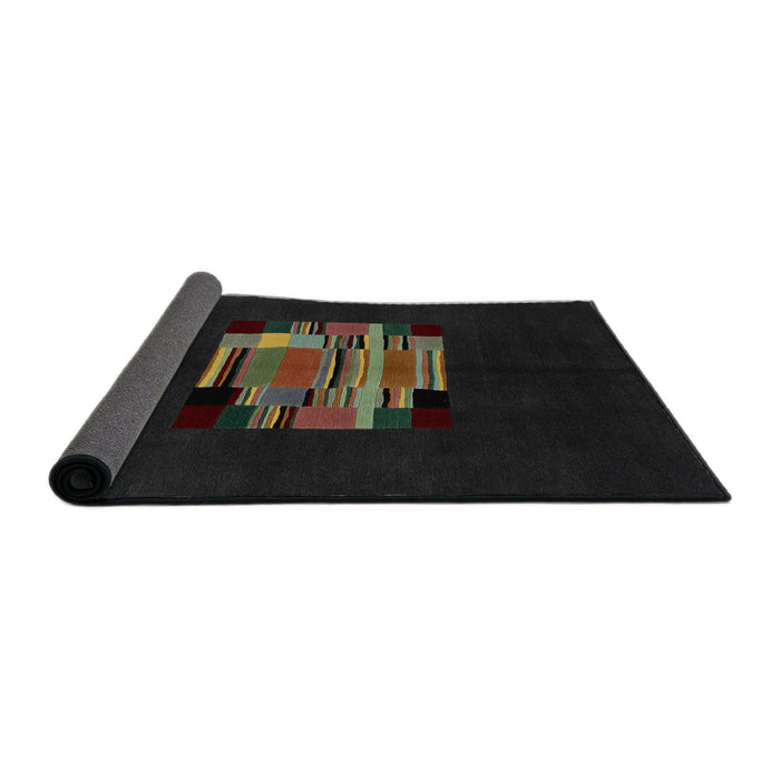 Sideview of Abstract Taupe Brown Modern Rug, abs1872
