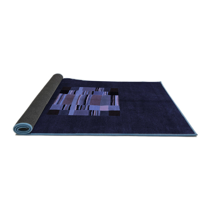 Sideview of Abstract Blue Modern Rug, abs1872blu