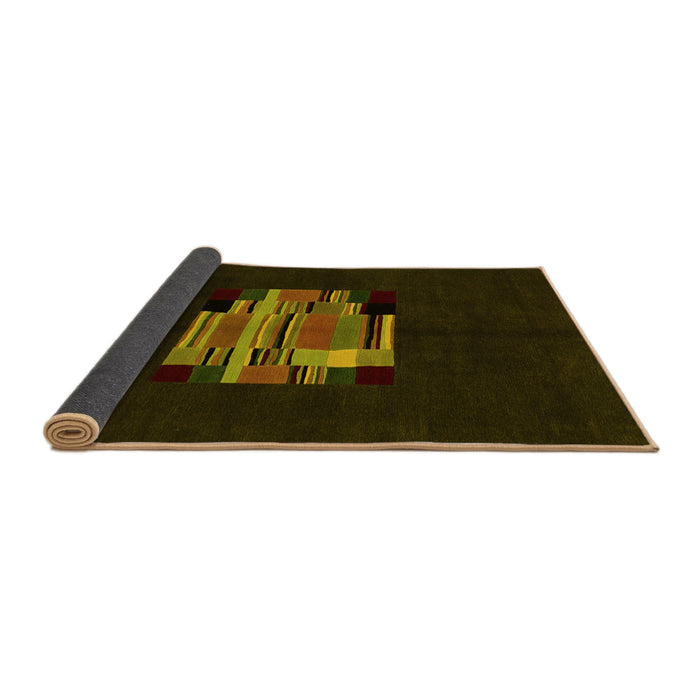 Sideview of Abstract Yellow Modern Rug, abs1872yw