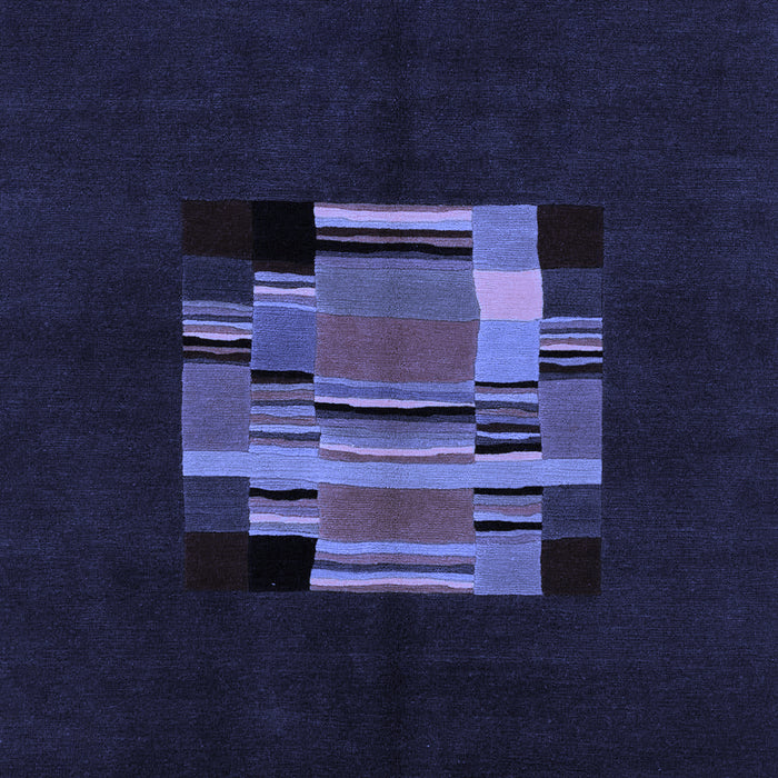 Abstract Blue Modern Rug, abs1872blu