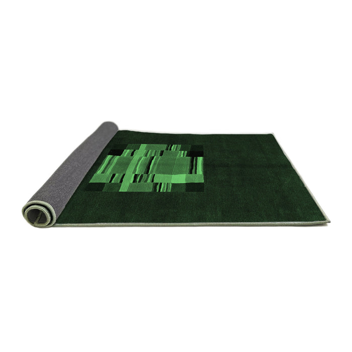 Sideview of Abstract Emerald Green Modern Rug, abs1872emgrn