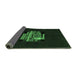 Sideview of Abstract Emerald Green Modern Rug, abs1872emgrn