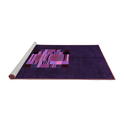 Sideview of Machine Washable Abstract Purple Modern Area Rugs, wshabs1872pur