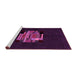 Sideview of Machine Washable Abstract Pink Modern Rug, wshabs1872pnk