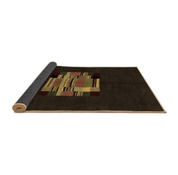 Sideview of Abstract Brown Modern Rug, abs1872brn