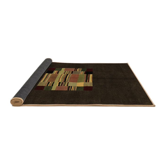 Sideview of Abstract Brown Modern Rug, abs1872brn
