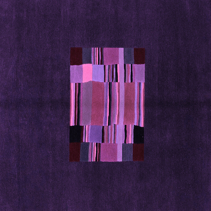 Square Abstract Purple Modern Rug, abs1872pur