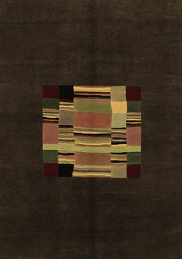 Abstract Brown Modern Rug, abs1872brn