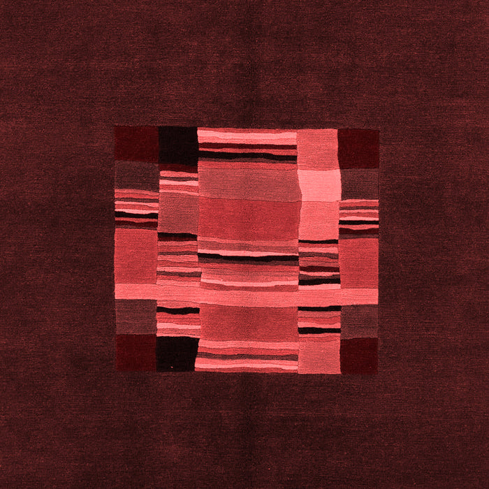 Machine Washable Abstract Red Modern Rug, wshabs1872red