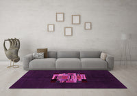 Machine Washable Abstract Pink Modern Rug, wshabs1872pnk