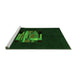 Sideview of Machine Washable Abstract Green Modern Area Rugs, wshabs1872grn