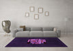 Machine Washable Abstract Purple Modern Area Rugs in a Living Room, wshabs1872pur