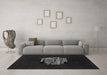 Machine Washable Abstract Gray Modern Rug in a Living Room,, wshabs1872gry