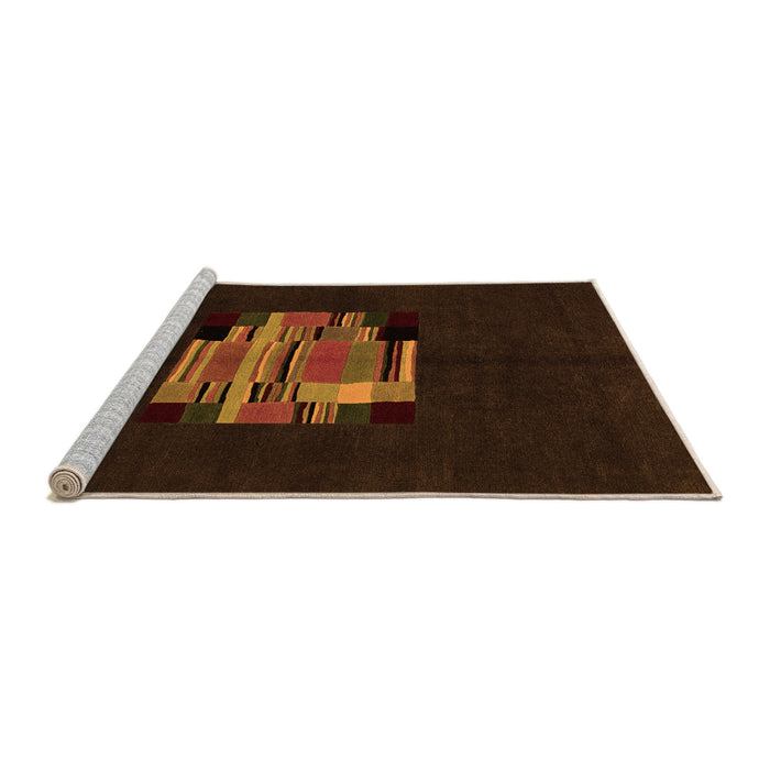 Sideview of Machine Washable Abstract Orange Modern Area Rugs, wshabs1872org