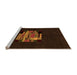 Sideview of Machine Washable Abstract Orange Modern Area Rugs, wshabs1872org