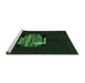 Sideview of Machine Washable Abstract Emerald Green Modern Area Rugs, wshabs1872emgrn