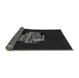 Sideview of Abstract Gray Modern Rug, abs1872gry
