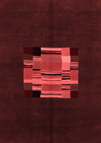 Abstract Red Modern Rug, abs1872red