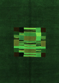 Abstract Green Modern Rug, abs1872grn