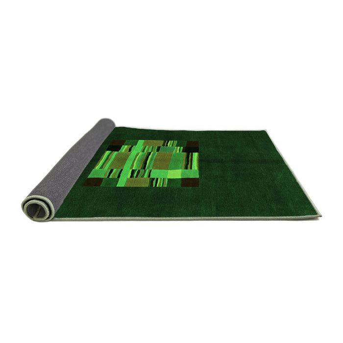 Sideview of Abstract Green Modern Rug, abs1872grn