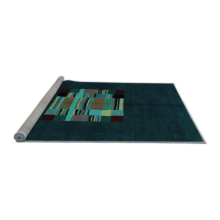 Sideview of Machine Washable Abstract Light Blue Modern Rug, wshabs1872lblu
