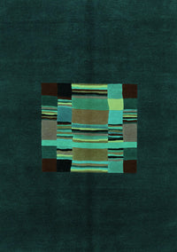 Abstract Turquoise Modern Rug, abs1872turq