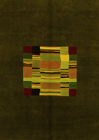 Abstract Yellow Modern Rug, abs1872yw