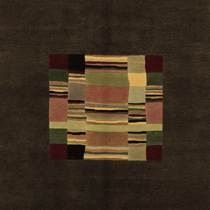 Machine Washable Abstract Brown Modern Rug, wshabs1872brn